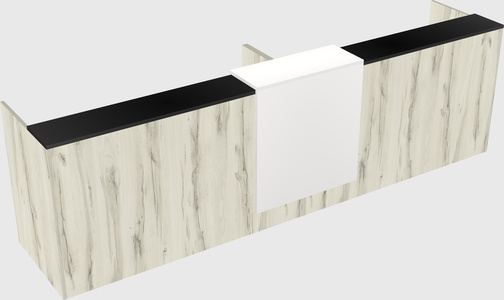 Shared u-shaped reception desks