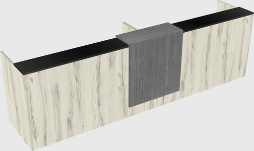 Shared u-shaped reception desks