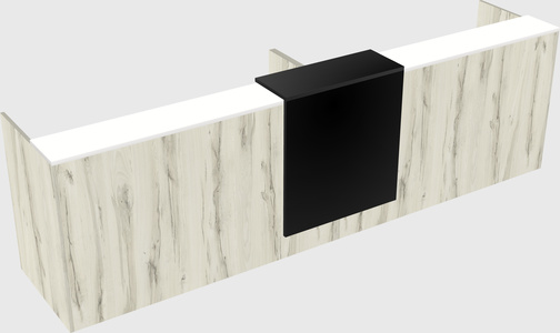 Shared u-shaped reception desks