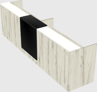 Shared u-shaped reception desks