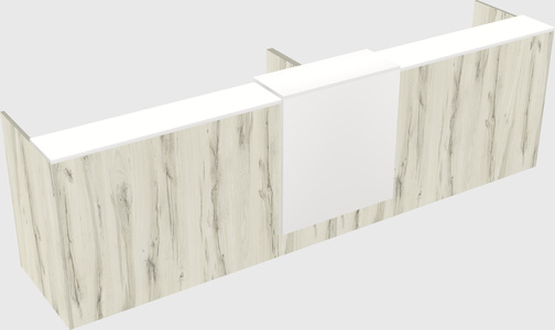 Shared u-shaped reception desks