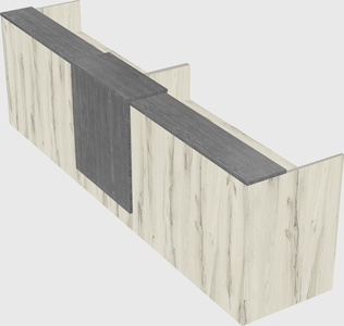 Shared u-shaped reception desks