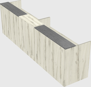 Shared u-shaped reception desks