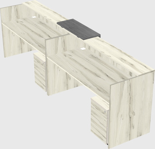 Shared u-shaped reception desks