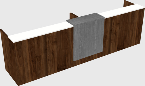 Shared u-shaped reception desks