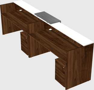 Shared u-shaped reception desks