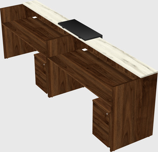 Shared u-shaped reception desks
