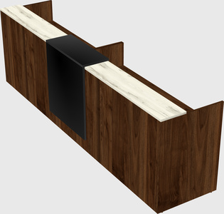 Shared u-shaped reception desks