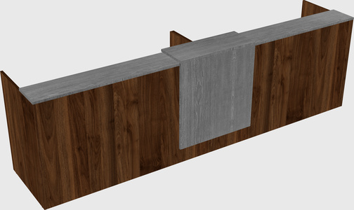 Shared u-shaped reception desks