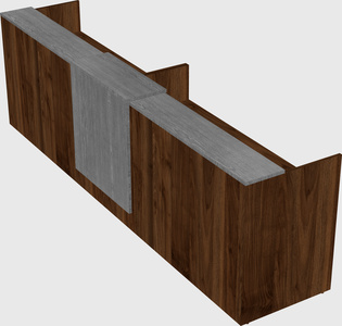 Shared u-shaped reception desks