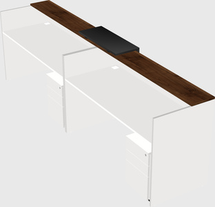 Shared u-shaped reception desks