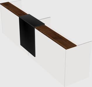 Shared u-shaped reception desks