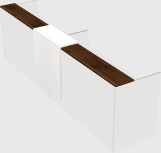 Shared u-shaped reception desks
