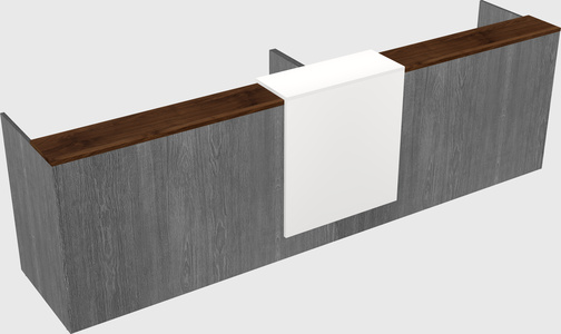 Shared u-shaped reception desks