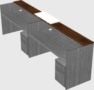 Shared u-shaped reception desks