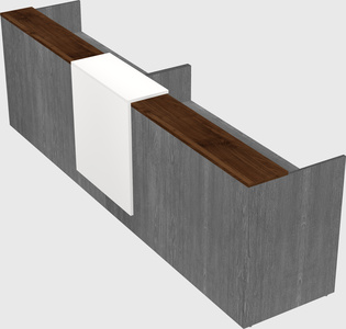 Shared u-shaped reception desks