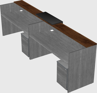 Shared u-shaped reception desks