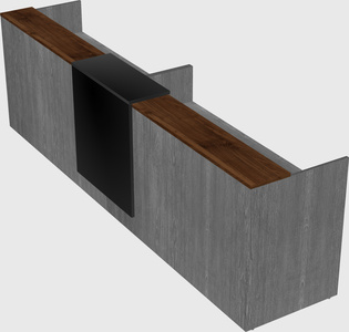 Shared u-shaped reception desks