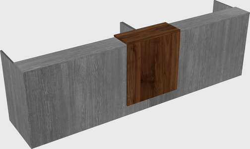 Shared u-shaped reception desks