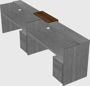 Shared u-shaped reception desks
