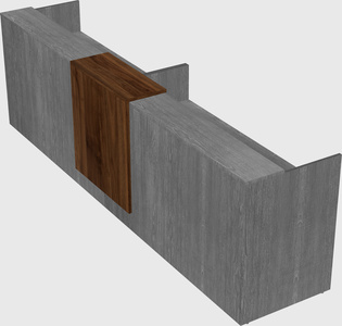Shared u-shaped reception desks