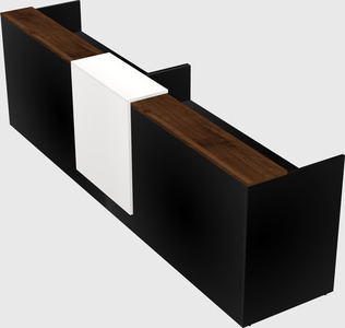 Shared u-shaped reception desks
