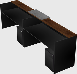 Shared u-shaped reception desks