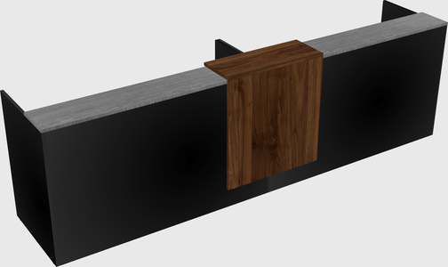 Shared u-shaped reception desks