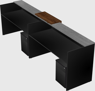 Shared u-shaped reception desks