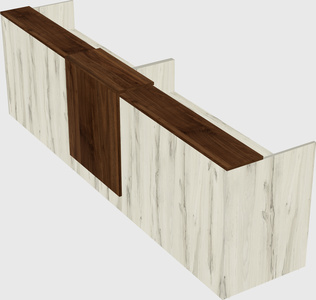 Shared u-shaped reception desks