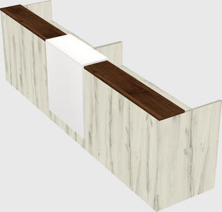 Shared u-shaped reception desks
