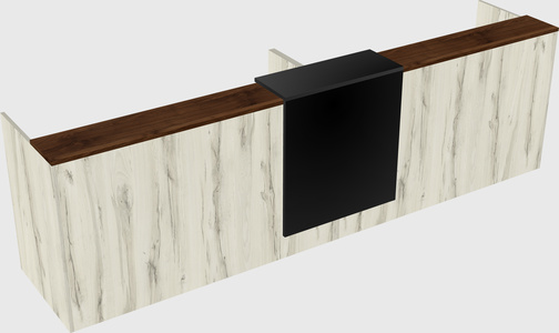 Shared u-shaped reception desks