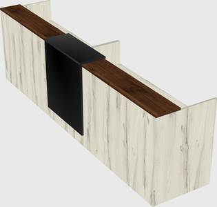 Shared u-shaped reception desks