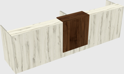 Shared u-shaped reception desks