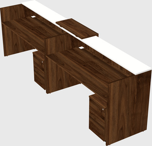 Shared u-shaped reception desks