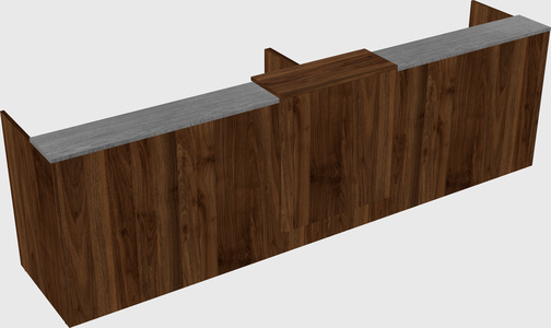 Shared u-shaped reception desks
