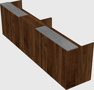 Shared u-shaped reception desks