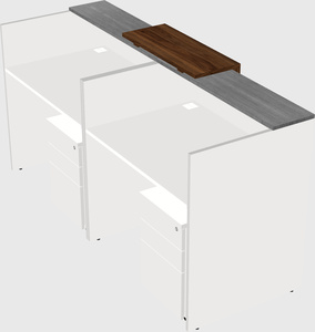 Shared u-shaped reception desks