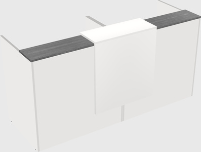Shared u-shaped reception desks