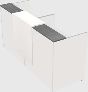 Shared u-shaped reception desks