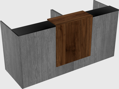 Shared u-shaped reception desks
