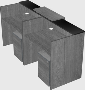 Shared u-shaped reception desks