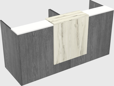 Shared u-shaped reception desks