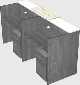 Shared u-shaped reception desks