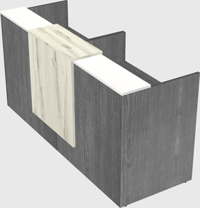 Shared u-shaped reception desks