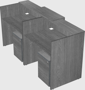 Shared u-shaped reception desks