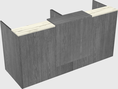 Shared u-shaped reception desks