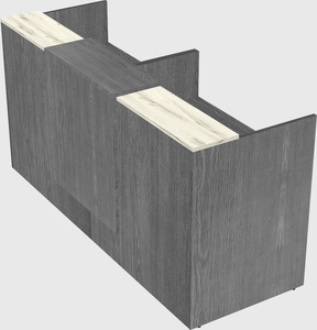 Shared u-shaped reception desks