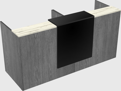 Shared u-shaped reception desks