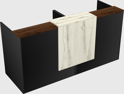 Shared u-shaped reception desks